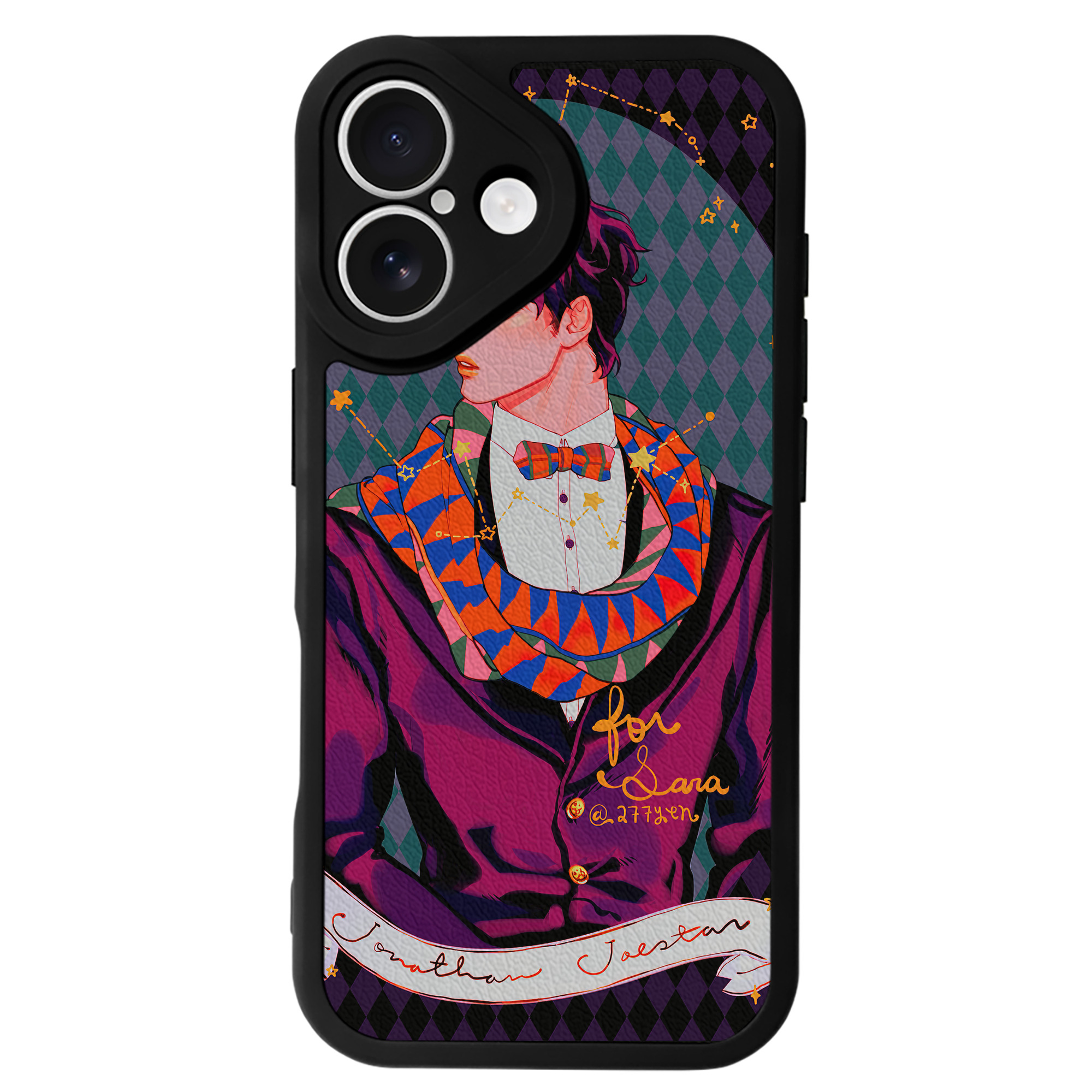 （画像用） ジョジョの奇妙な冒険 JoJo's Bizarre Adventure 【iPhone 16シリーズ対応】シリコンスマホケース（レザー調） 材質：シリコン